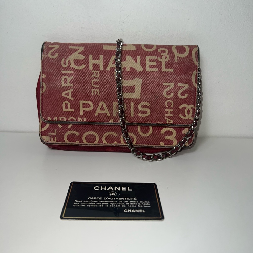 Chanel 31 Rue Cambon By The Sea Printed Canvas WOC Wallet on Chain Crossbody Bag - Picture 2 of 14